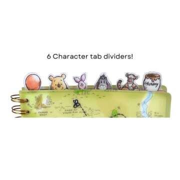 Innovative Designs Disney Winnie the Pooh Tab Journal Notebook, Spiral Bound, 144 Lined Pages, 8 x 7...