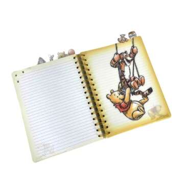 Innovative Designs Disney Winnie the Pooh Tab Journal Notebook, Spiral Bound, 144 Lined Pages, 8 x 7 inches