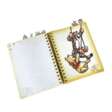 Innovative Designs Disney Winnie the Pooh Tab Journal Notebook, Spiral Bound, 144 Lined Pages, 8 x 7 inches