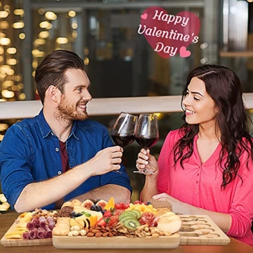 FamRica Bamboo Cheese Board with Hidden Drawers Elegant Gift