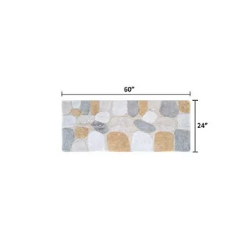 Chesapeake Pebbles Plush 24" x 60" Bath Runner Rug