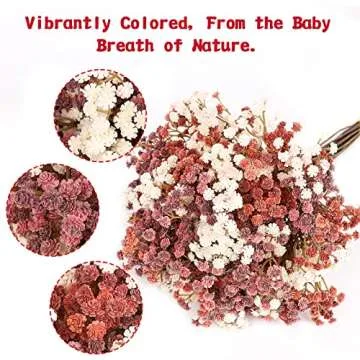 N&T NIETING Baby Breath Flowers,10Pcs Fake Gypsophila Plants Baby Breath Artificial Flowers, Fall Orange Artificial Flowers for Wedding Bouquets Party Home Garden Decoration