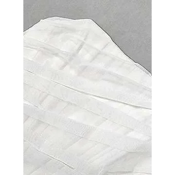 Arjungo Women's Sexy Strapless Boned Mesh Open Back Bustier Zip Up Corset Bodyshaper Crop Top