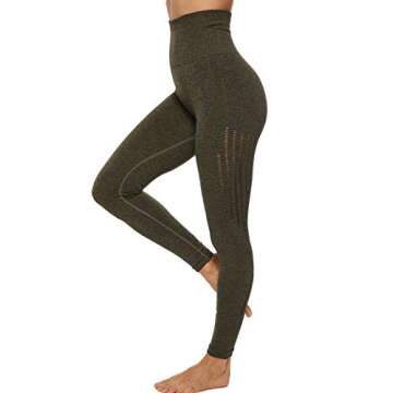 KIWI RATA Women's High Waist Active Seamless Compression Fitness Leggings Running Workout Slim Butt ...