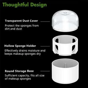 BEZOX Makeup Sponge Holder for Clean, Organized Beauty