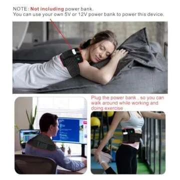 LOVTRAVEL New 660nm LED Red Light and 850nm Near Infrared Light Therapy Devices Large Pads Wearable Wrap for Pain