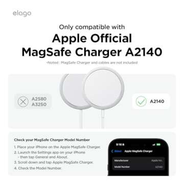 elago Charging Tray Compatible with MagSafe Charger, Compatible with iPhone 16/15/14/13/12, AirPods Wireless Case and Other Wireless Charging Phones [Stone] [Charging Cable Not Included]