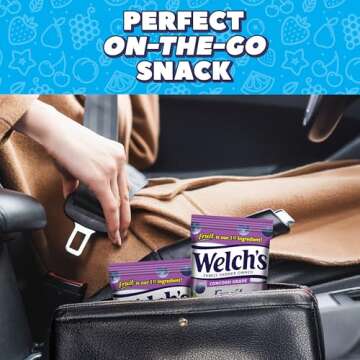 Welch's Concord Grape Fruit Snacks, Gluten Free 12-Pack
