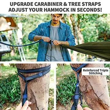 gymolo Camping Hammock with Bug Net & Rain Fly Tarp