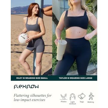 PAVOI FlexFlow Yoga Bra Medium Support Moisture-Wicking