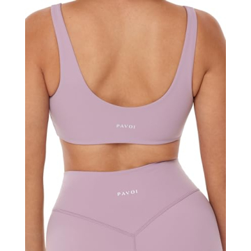 PAVOI FlexFlow Yoga Bra Medium Support Moisture-Wicking