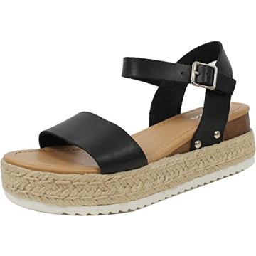 Soda Clip Natural Python Open Toe Espadrilles Sandals - Stylish Comfort for Every Occasion