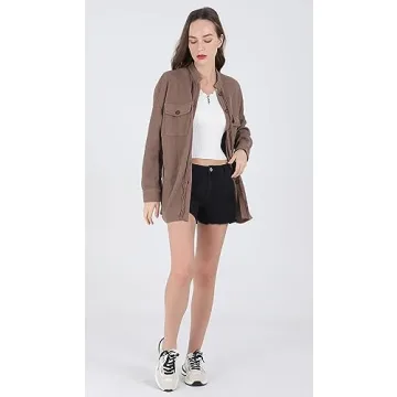 Chouyatou Women's Oversized Waffle Knit Shacket for All Seasons