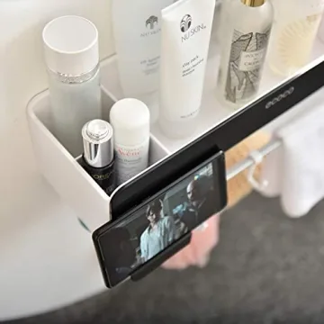 SHE'S HOME Bathroom Wall Mounted Organizer with Towel Bar