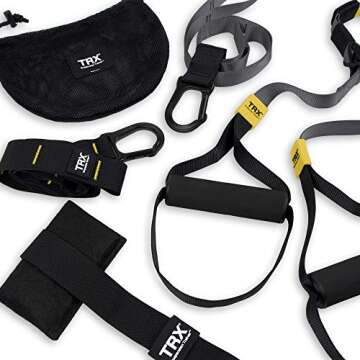 TRX FIT Suspension Training: Bodyweight Fitness Resistance Training | Fitness for All Levels & All Goals for Total Body Workouts for Home & Travel | Lightweight & Portable | Workout Poster Included