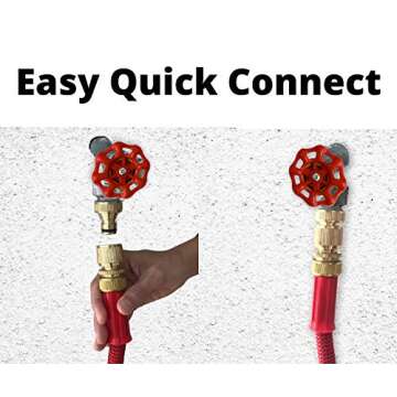 Garden Hose Quick Connect Garden Hose Fittings [2 Pack] Solid Brass Water Hose Quick Connect Fitting...