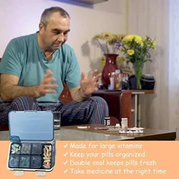 MTZRFLL 7 Day Pill Organizer with Extra Large Compartments