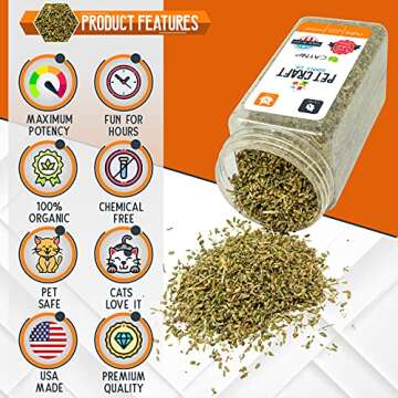 Pet Craft Supply Premium Maximum Potent All Natural Catnip for Cats USA Grown & Harvested Large 3 oz...