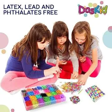 DasKid Loom Band Refill Kit 11000+ Bands 42 Colors & Accessories