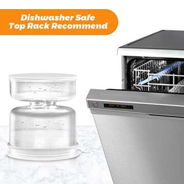 Onemoredream Pickle Jar With Strainer Flip Container and Olive Hourglass Separated from Wet Dry（With Fork）