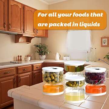 Onemoredream Pickle Jar With Strainer Flip Container and Olive Hourglass Separated from Wet Dry（With Fork）