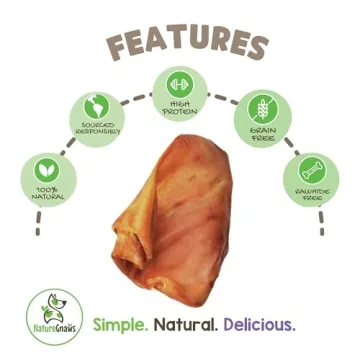 Nature Gnaws Pig Ears - Natural Dog Chews for Aggressive Chewers