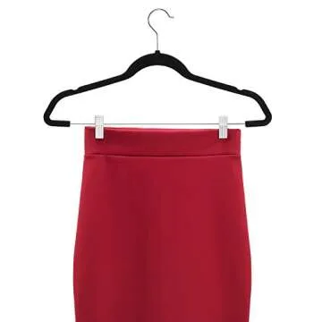 Zober Velvet Hangers with Clips for Stylish Closet Organization