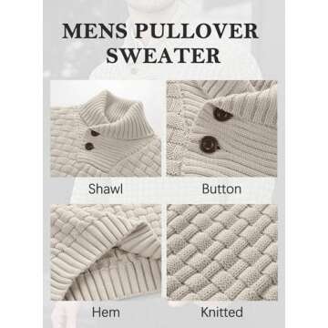 Stylish Arcciit Men's Shawl Collar Sweater for Winter