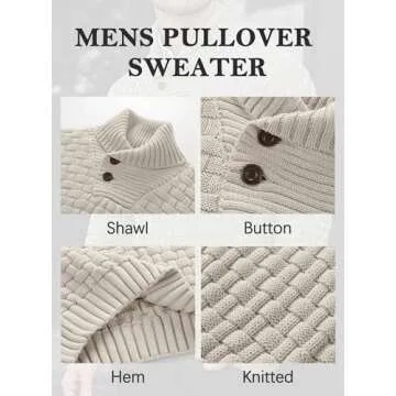 Stylish Arcciit Men's Shawl Collar Sweater for Winter