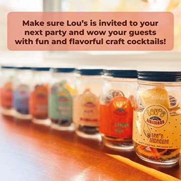Lou's Libations Craft Cocktail Infusion Kits, Handcrafted Cocktail Mix - Dried Fruits & Spices, Perfect Party Gifts (Rosemary's Paloma Mixology Tastes like Rosemary Infused Paloma, 8-10 Drinks)