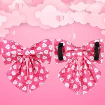 UP URARA PUP Valentine’s Day Dog Collar with Bow Tie