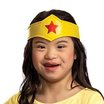 Disguise Wonder Woman Costume for Kids, Official Adaptive Wonder Woman Jumpsuit with Skirt,