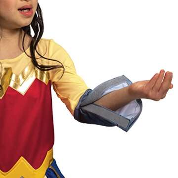 Disguise Wonder Woman Costume for Kids, Official Adaptive Wonder Woman Jumpsuit with Skirt,