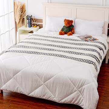 Quinnsus Knit Soft Lightweight Decorative Bed Throw Blankets, Jacquard Textured Boho Summer Throw Blanket with Tassels for Bed, Sofa and Living Room (Grey, 50 x 60 inches)