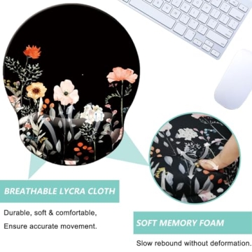 Memory Foam Wrist Support Mouse Pad Ergonomic Non-Slip
