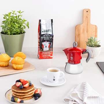 Bialetti - Moka Induction, Moka Pot, Suitable for all Types of Hobs, 4 Cups Espresso (5.7 Oz), Red