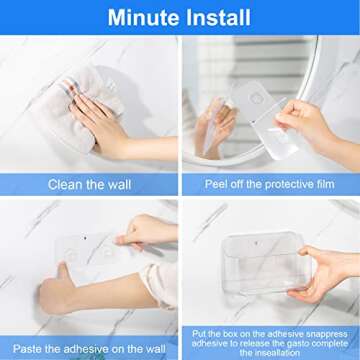 Maximize Storage with Diesisa Adhesive Acrylic Shelves