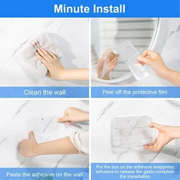 Maximize Storage with Diesisa Adhesive Acrylic Shelves