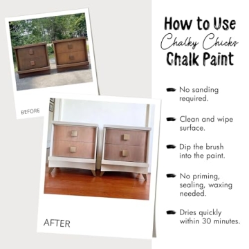 Chalky Chicks All-in-One Furniture Paint - No Prep, USA Made