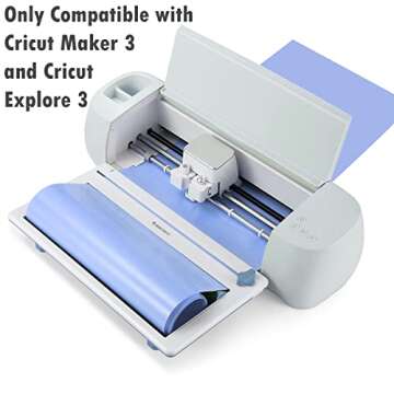 Rancovy Vinyl Roll Holder with Built in Trimmer for Cricut Maker 3 and Cricut Explore 3, Perfect for Clean Precise Cuts of Smart Vinyl and Heat Transfer Vinyl Iron On