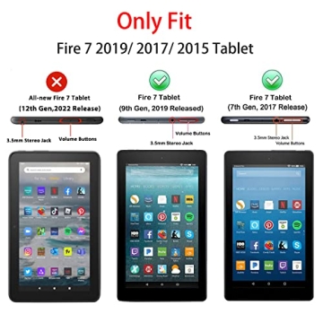 Fire 7 Tablet Case for Kids - Shockproof & Lightweight Cover