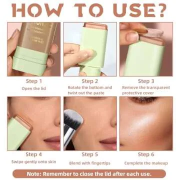 HOSAILY Cream Contour Stick for Cheeks Tint, Multi-Use Makeup Highlighter Blush Bronzer Stick, Natural Glow Solid Moisturizer Stick Blendable Illuminator On-the-Go Shimmer Cream Contour Makeup-02