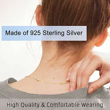 Versatile 925 Sterling Silver Extenders for Necklaces and Bracelets
