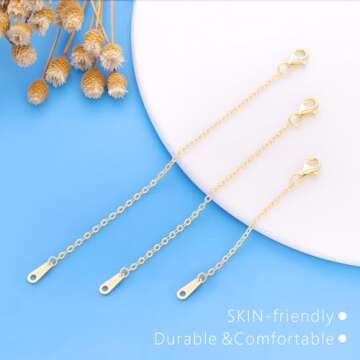 925 Sterling Silver Necklace Extender Set for Layered Looks