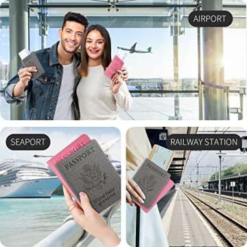 Vaccine Card Holder,Passport Cover (Gray)