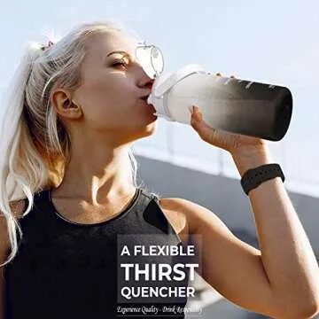 YOU GOT THIS LIVING Motivational Water Bottle with Time Marker,Half Gallon Water bottle with Straw 6...