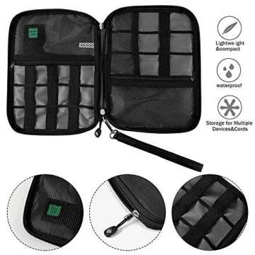 Travel Cable Organizer Bag Waterproof & Compact for Electronics
