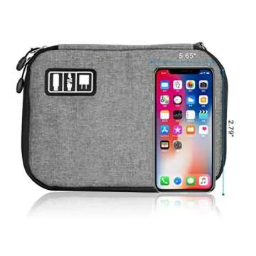 Travel Cable Organizer Bag Waterproof & Compact for Electronics