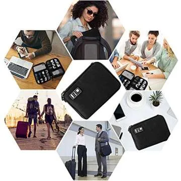 Travel Cable Organizer Bag Waterproof & Compact for Electronics