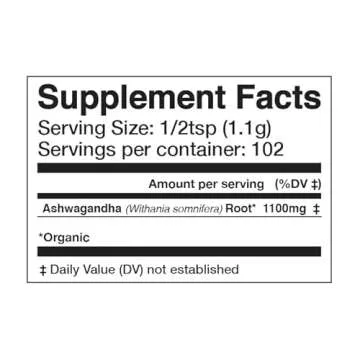 Anima Mundi Apothecary Ashwagandha Powder - Indian Ginseng Root Powder - Calming Herbal Supplement (4oz / 113g)